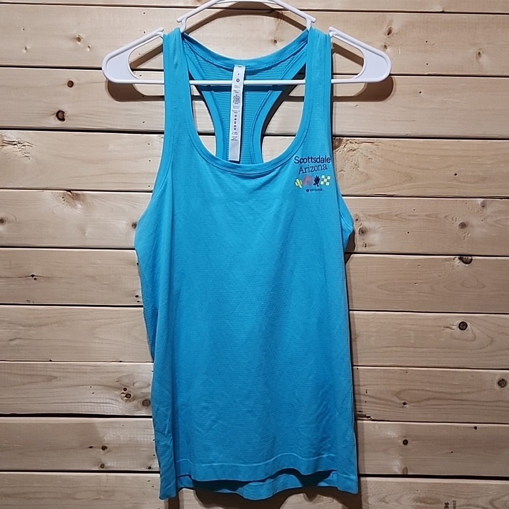 Lululemon Swiftly Tech Racerback Scottsdale 10K Tour Tank in Turquoise Size 8